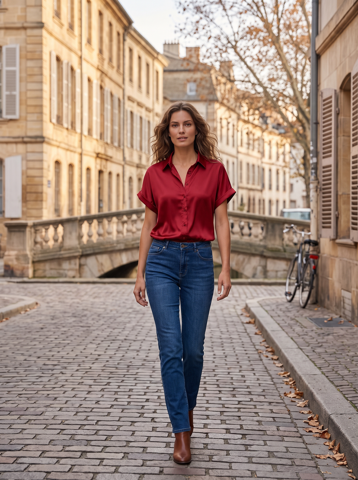Blusa Amparo para Mujer – Corte sastre, Cierre de botones y Elegante
