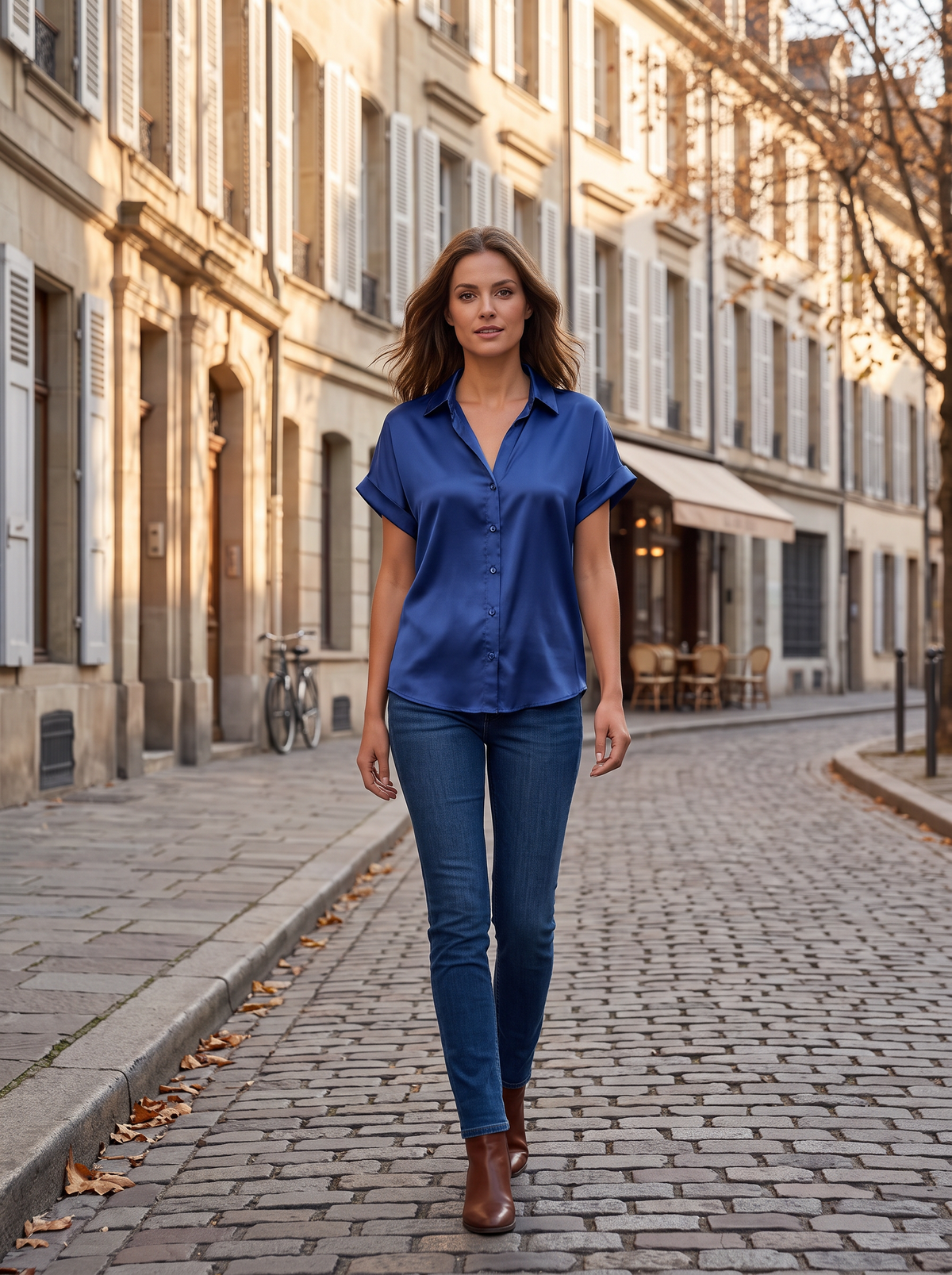 Blusa Amparo para Mujer – Corte sastre, Cierre de botones y Elegante