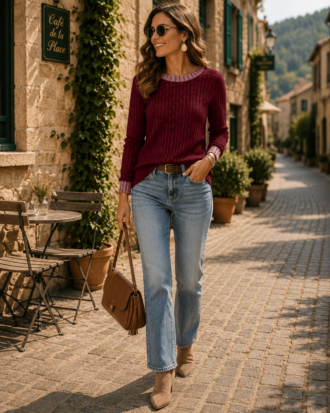 Suéter Aitana para Mujer – Cuello redondo, Mangas largas y Cómodo