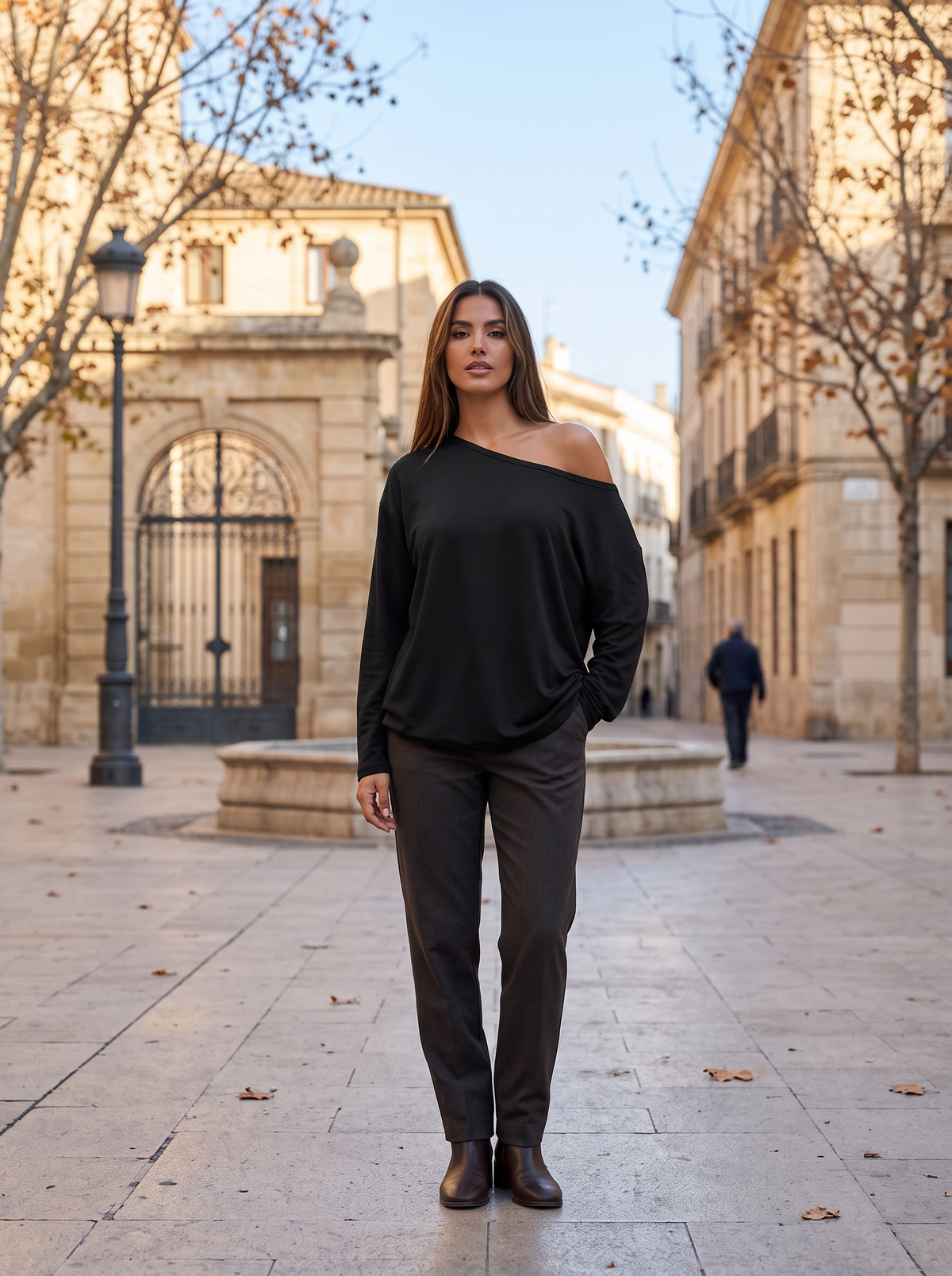 Blusa Lucía para Mujer – Tejido flexible, Corte amplio y Tejido elástico