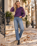 Blusa Ariadna para Mujer – Cuello redondo y Mangas largas