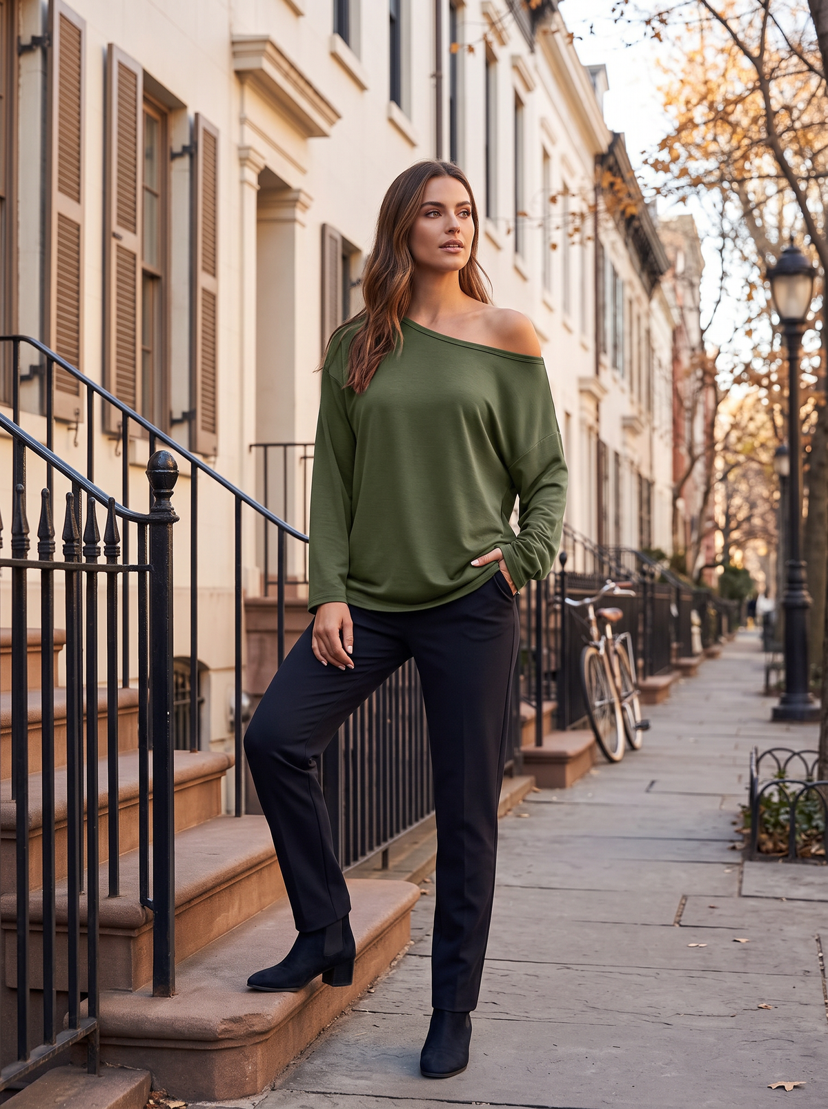 Blusa Lucía para Mujer – Tejido flexible, Corte amplio y Tejido elástico