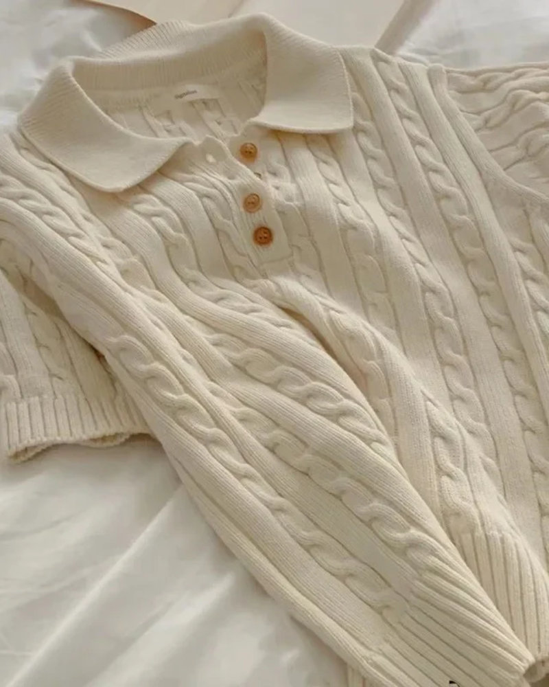 Megan Polo Básico Mujer – Cuello Clásico, Botones y Estilo Smart Casual