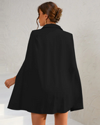 Georgia Vestido Blazer Mujer – Capa Elegante, Doble Botonadura y Cinturón
