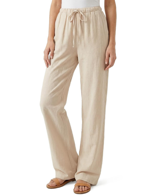 Brooke Women’s Long Trousers – Lightweight Linen for Tall Women with Drawstring and Pockets