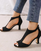 Rowan Zapatos de Tacón Mujer – Diseño Cut-Out, Punta Abierta y Tacón Fino