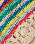Lacey Conjunto de Crochet Mujer – Bustier Ajustable y Shorts Coloridos Estilo Boho