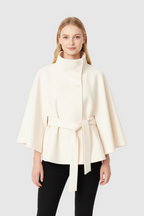 Abrigo de lana Daniela para Mujer – Cuello mao, Cálido y Cuello alto
