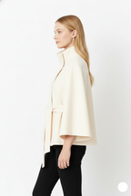 Abrigo de lana Daniela para Mujer – Cuello mao, Cálido y Cuello alto