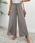 Sophia Pantalon femme – Pantalon palazzo taille haute à jambes larges élégant
