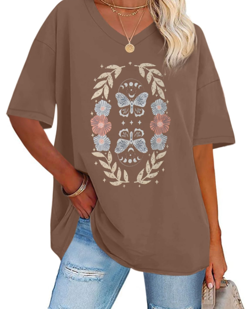 Maya Camiseta Mujer – Escote en V, Manga Corta y Tejido Elástico Ligero
