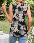 Nora Top Mujer – Camiseta Sin Mangas, Escote en V y Corte Largo Holgado