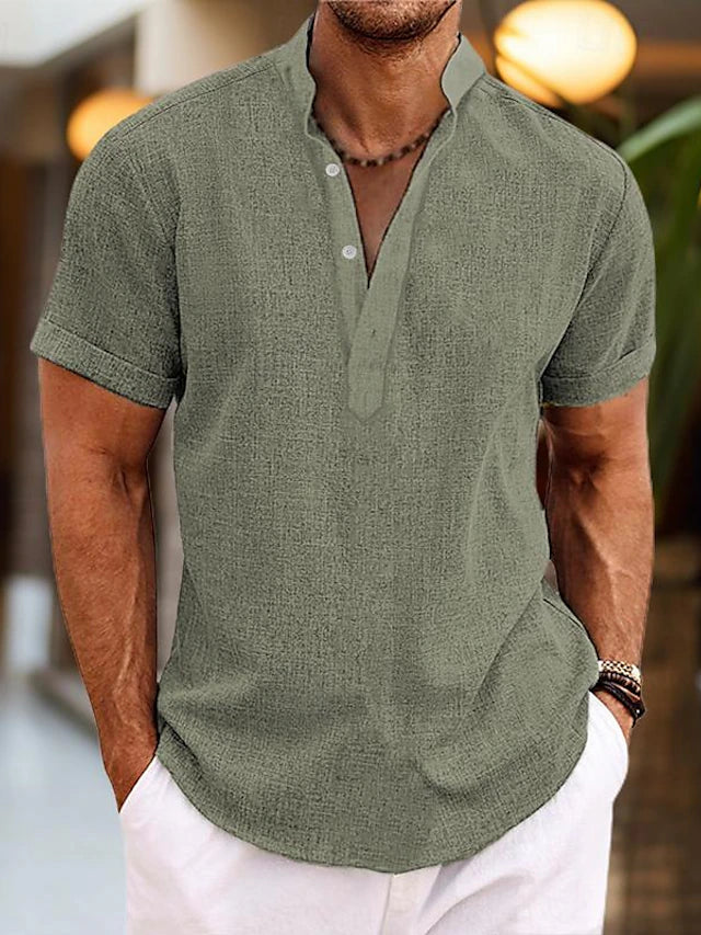 Camisa Emilio para Hombre – Manga corta, Mangas cortas y Suave