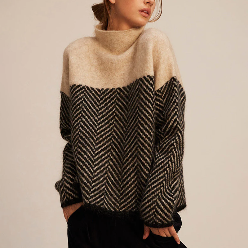 Suéter de cuello alto Irene para Mujer – Corte cómodo, Cuello alto y Elegante