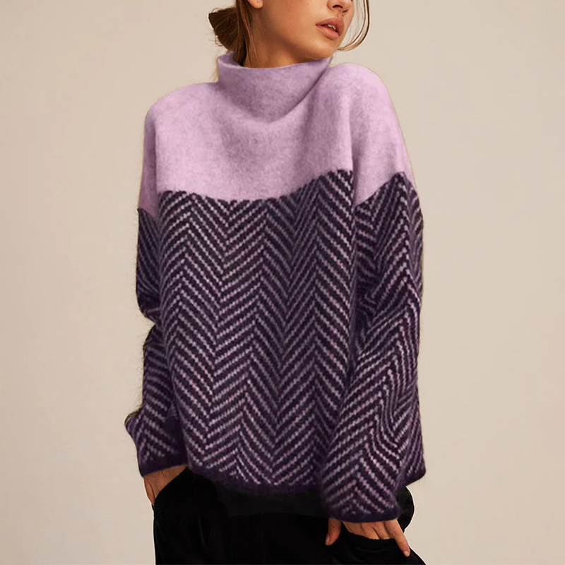 Suéter de cuello alto Irene para Mujer – Corte cómodo, Cuello alto y Elegante