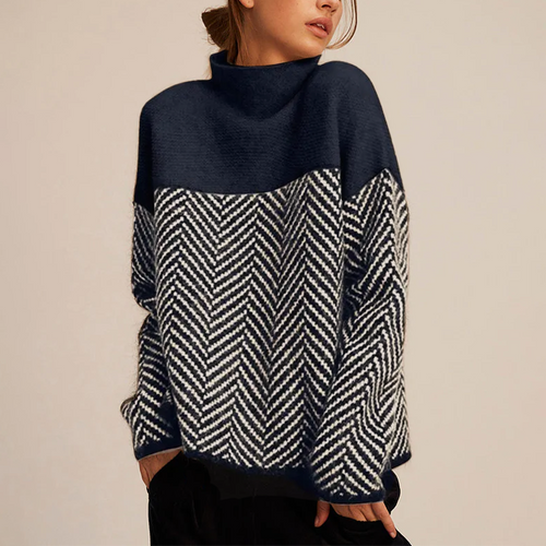 Arla Women’s High-Neck Sweater – Elegant Oversized Cashmere Sweater