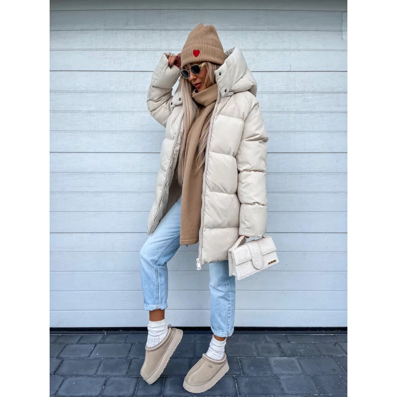 Abrigo de invierno Nadia para Mujer – Cómodo, Capucha y Cálido