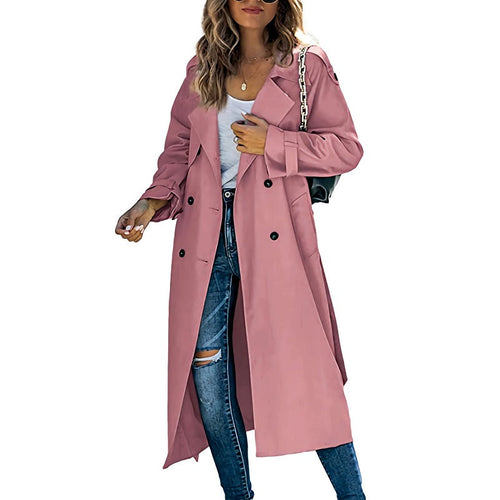 Brielle Long Trench Coat for Women – Chic Elegant Mid-Season Outerwear