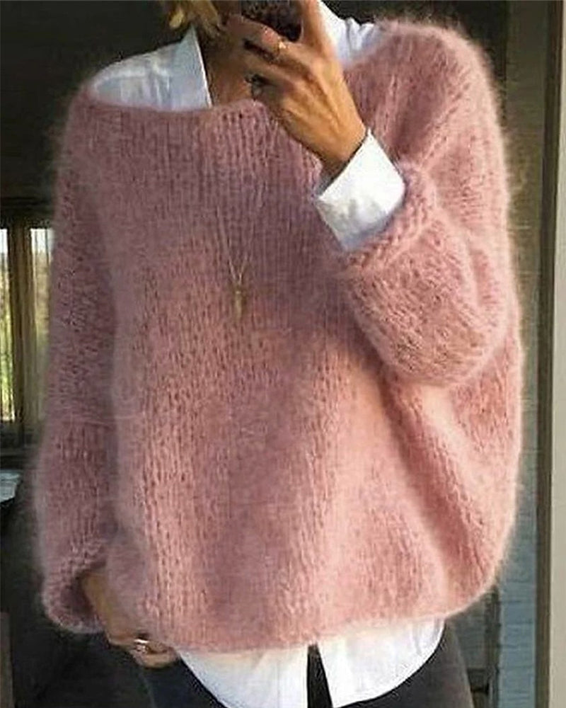Jersey Carmen para Mujer – Punto afelpado, Mangas largas y Diseño atemporal