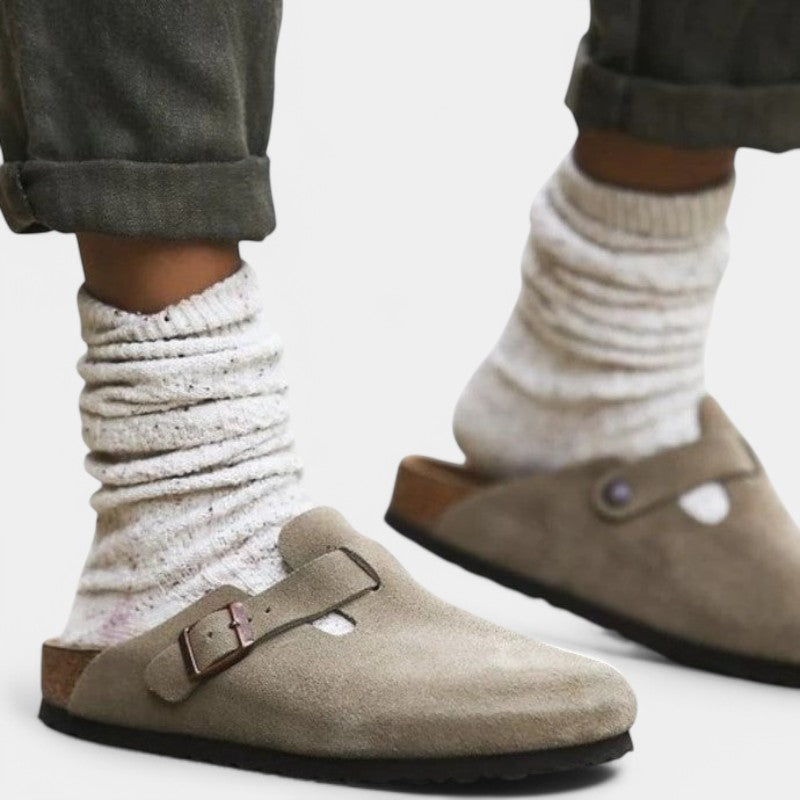 Marlowe Zuecos Mujer – Hebilla Ajustable, Diseño Slip-On y Comodidad Diaria