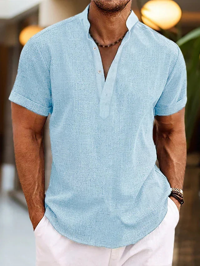 Camisa Emilio para Hombre – Manga corta, Mangas cortas y Suave