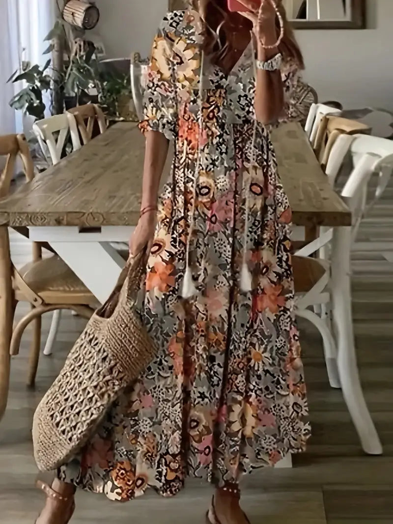 Vestido Estrella para Mujer – Elegante, Cuello en V y Cómodo