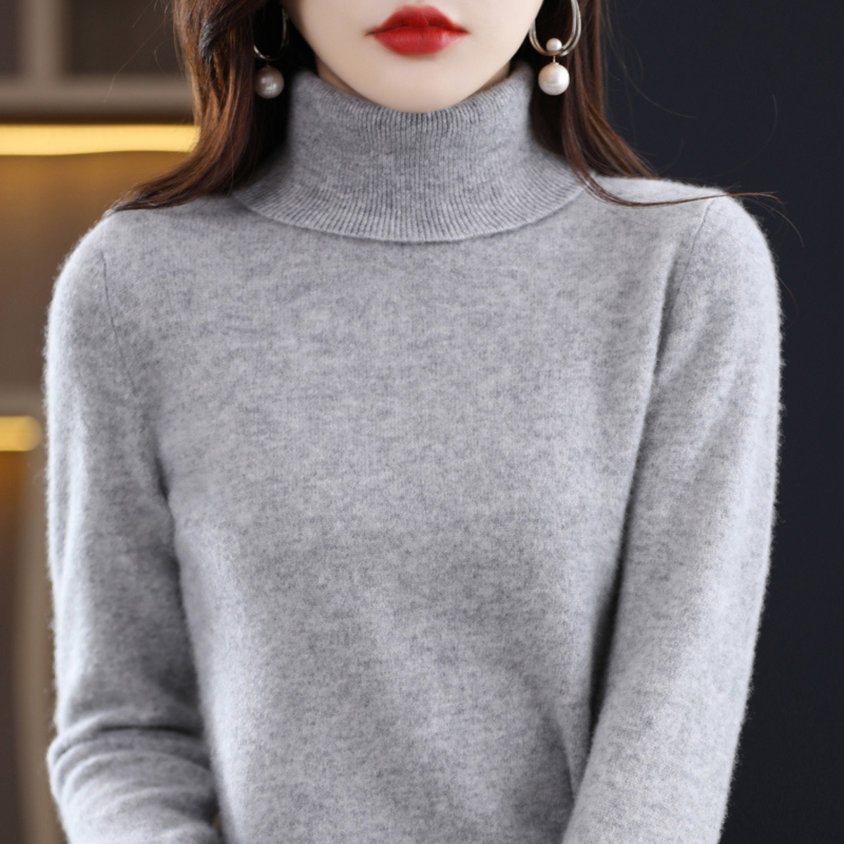 Suéter de cuello alto Rocío para Mujer – Punto afelpado, Cálido y Elegante