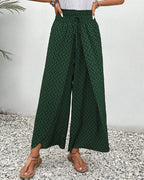 Sophia Pantalon femme – Pantalon palazzo taille haute à jambes larges élégant