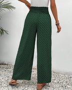 Sophia Pantalon femme – Pantalon palazzo taille haute à jambes larges élégant