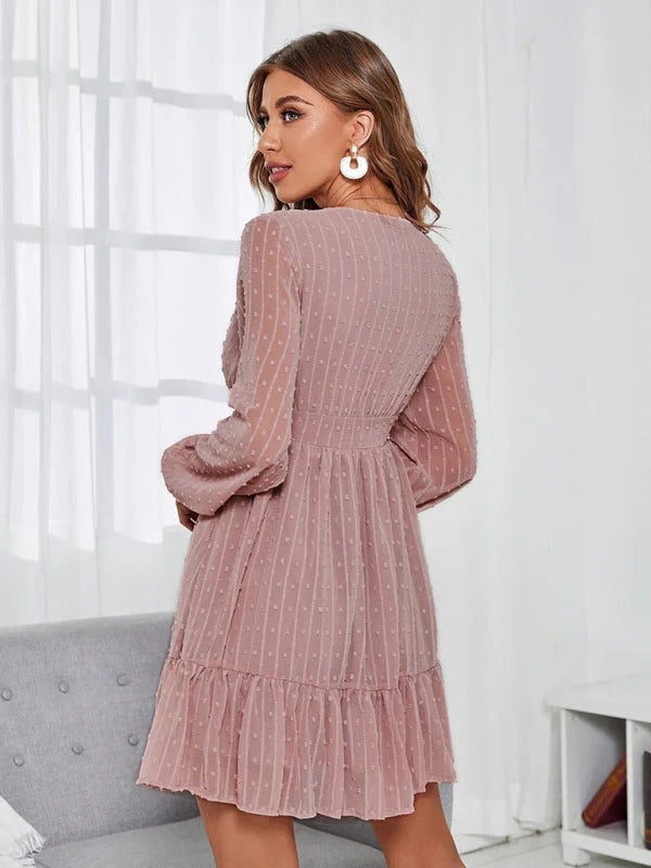 Christy Robe à pois pour femme – Robe fit & flare élégante chic
