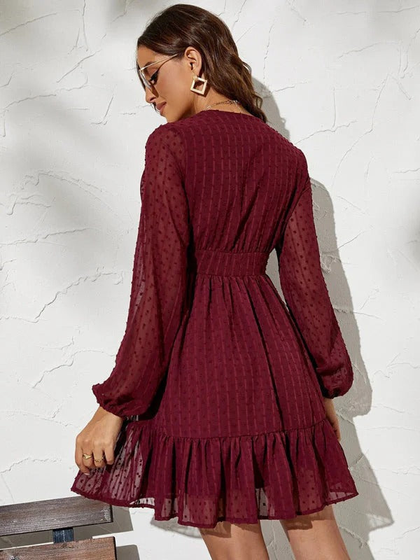 Christy Robe à pois pour femme – Robe fit & flare élégante chic