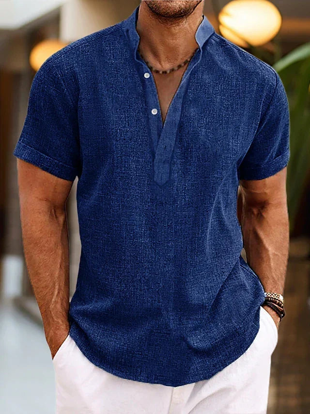 Camisa Emilio para Hombre – Manga corta, Mangas cortas y Suave