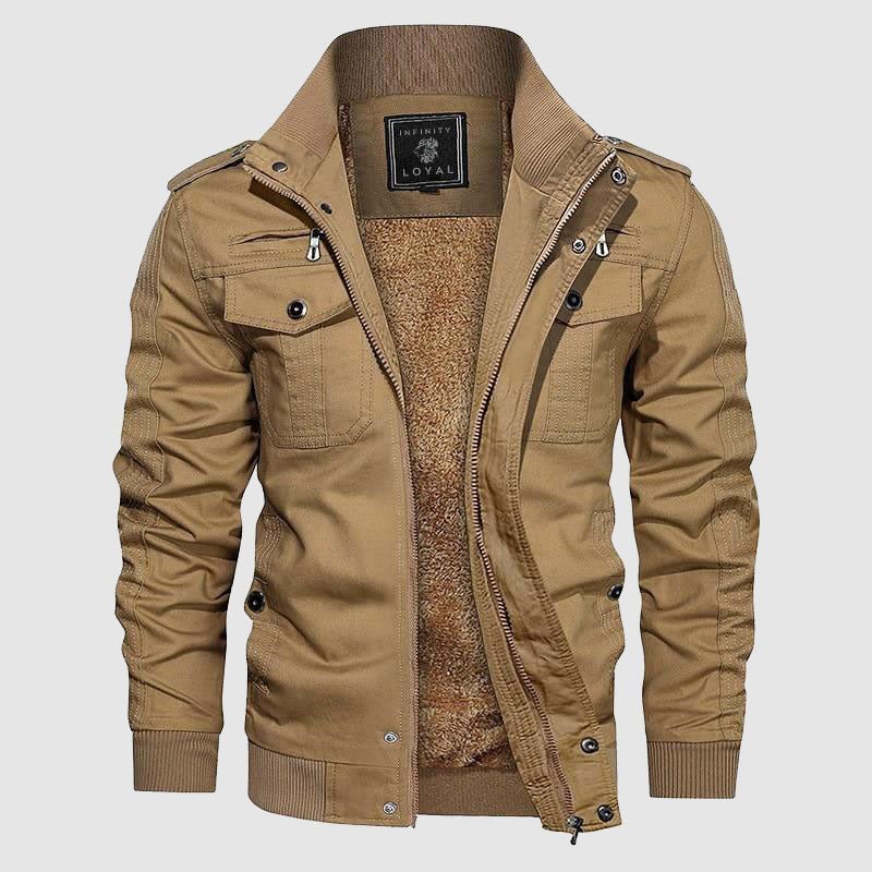 Cazadora bomber Ismael para Hombre – Cuello mao, Cómodo y Bolsillos en el pecho