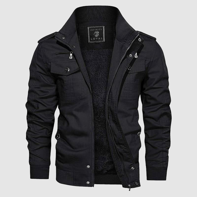 Cazadora bomber Ismael para Hombre – Cuello mao, Cómodo y Bolsillos en el pecho