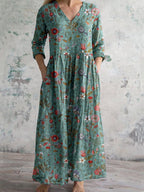 Astrid Robe fleurie pour femme – Robe élégante invitée mariage été