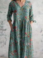 Astrid Robe fleurie pour femme – Robe élégante invitée mariage été