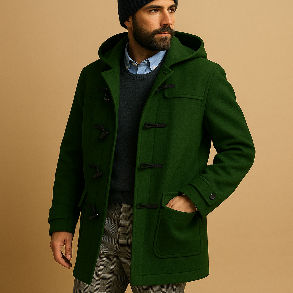 Abrigo largo Enzo para Hombre – Sofisticado, Bolsillos laterales y Cálido