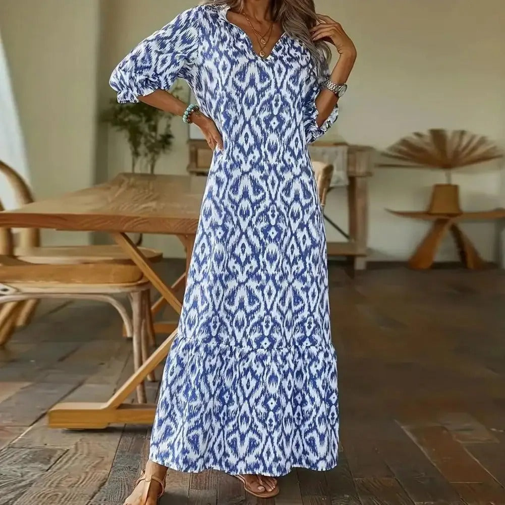 Sarah Robe maxi pour femme – Robe longue élégante et fraîche d’été