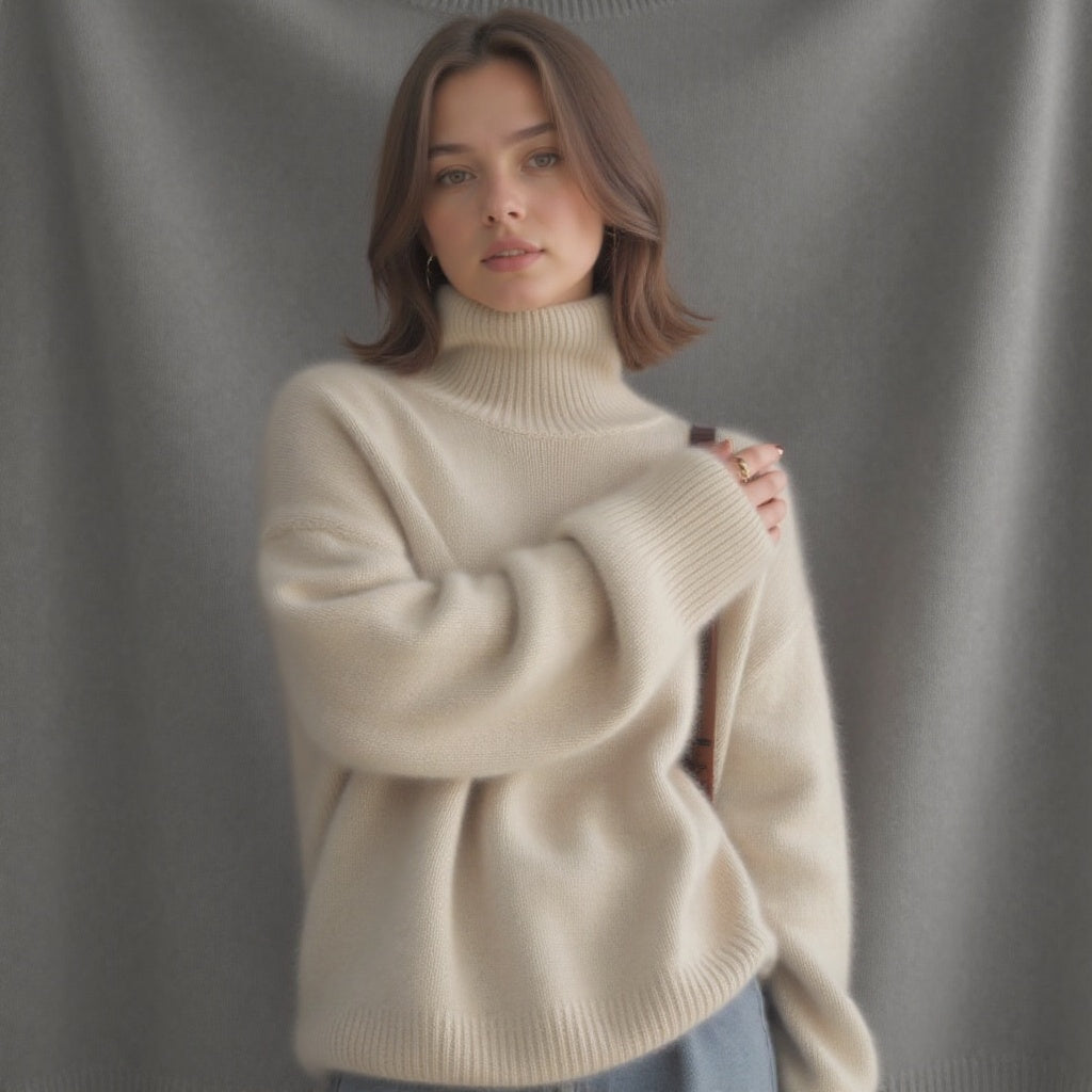 Suéter de cuello alto Jimena para Mujer – Suave, Con aislamiento térmico y Sofisticado
