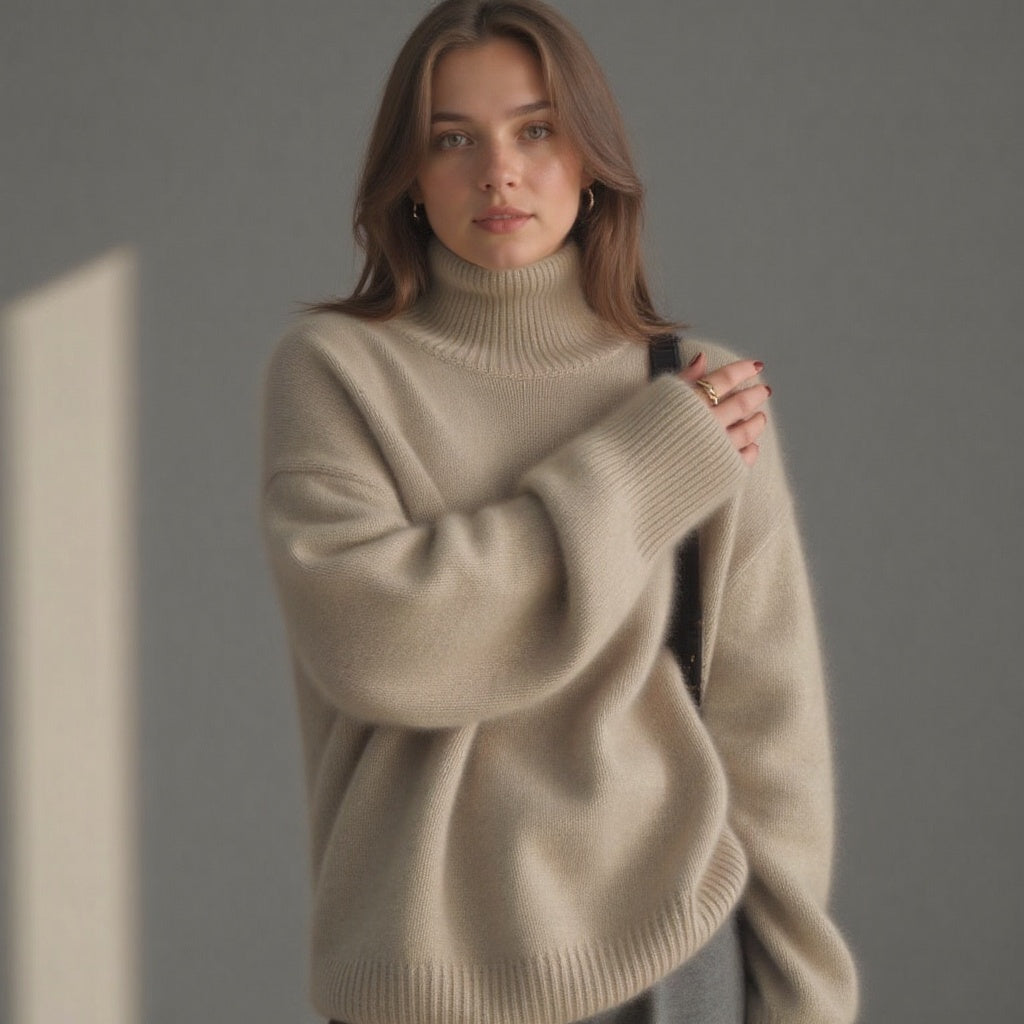 Suéter de cuello alto Jimena para Mujer – Suave, Con aislamiento térmico y Sofisticado