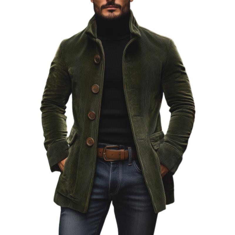 Chaqueta Marcos para Hombre – Silueta entallada, Cuello mao y Sofisticado