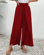 Sophia Pantalon femme – Pantalon palazzo taille haute à jambes larges élégant
