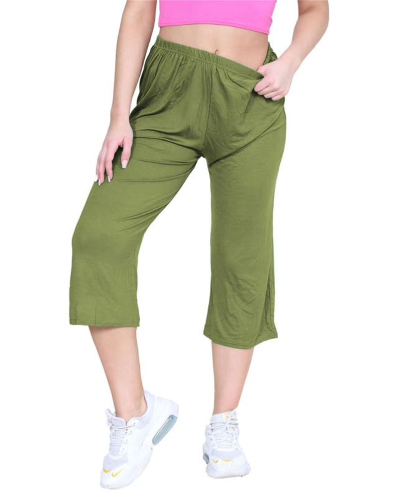 Sofia Pantalón Palazzo Mujer – Talla Grande, Pernera Ancha y Cintura Elástica