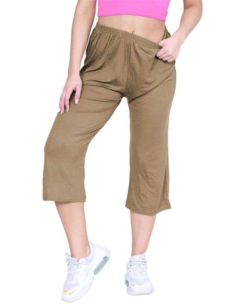 Sofia Pantalón Palazzo Mujer – Talla Grande, Pernera Ancha y Cintura Elástica