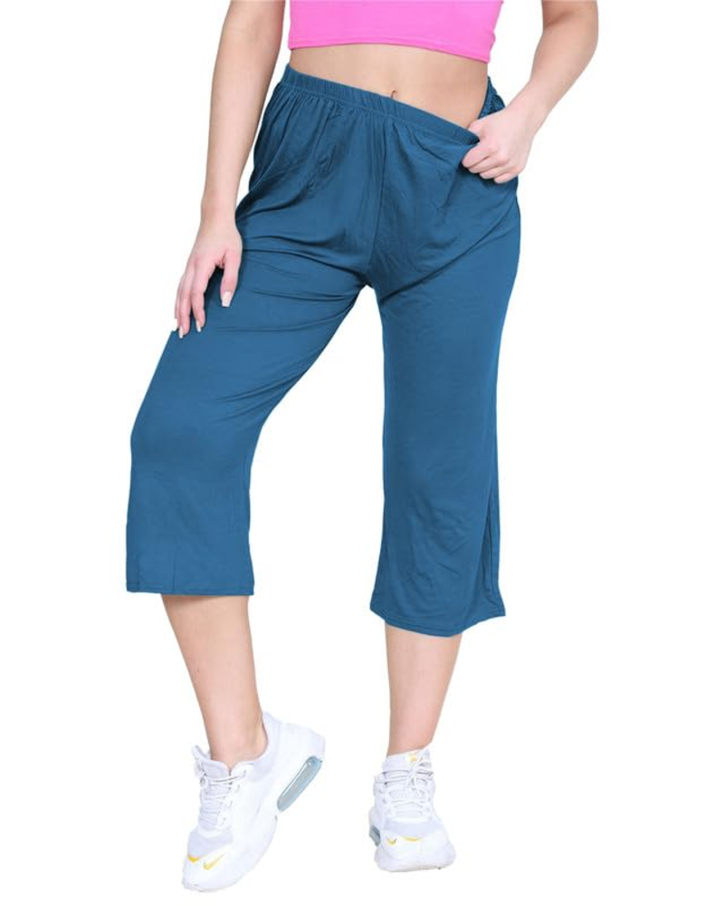 Sofia Pantalón Palazzo Mujer – Talla Grande, Pernera Ancha y Cintura Elástica