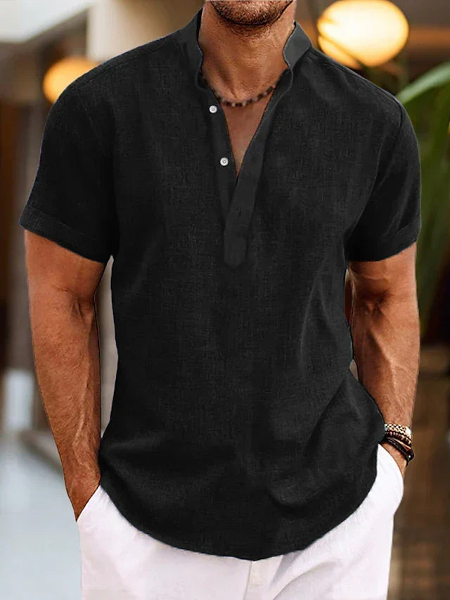 Camisa Emilio para Hombre – Manga corta, Mangas cortas y Suave