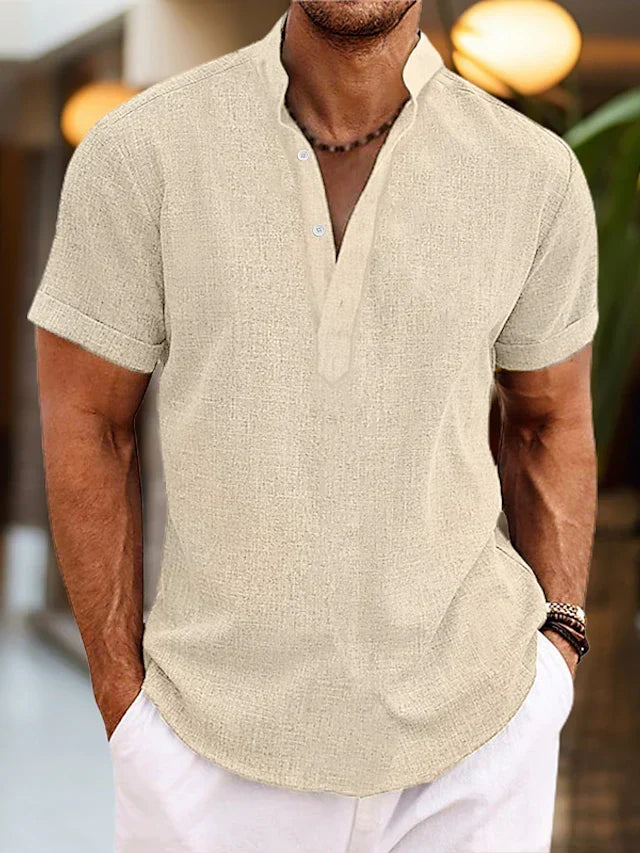 Camisa Emilio para Hombre – Manga corta, Mangas cortas y Suave