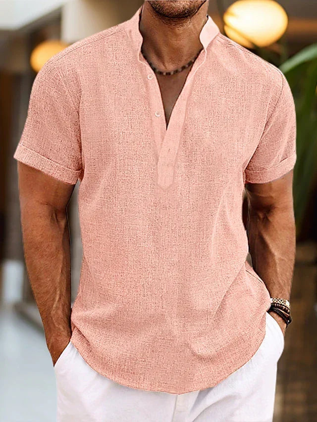 Camisa Emilio para Hombre – Manga corta, Mangas cortas y Suave