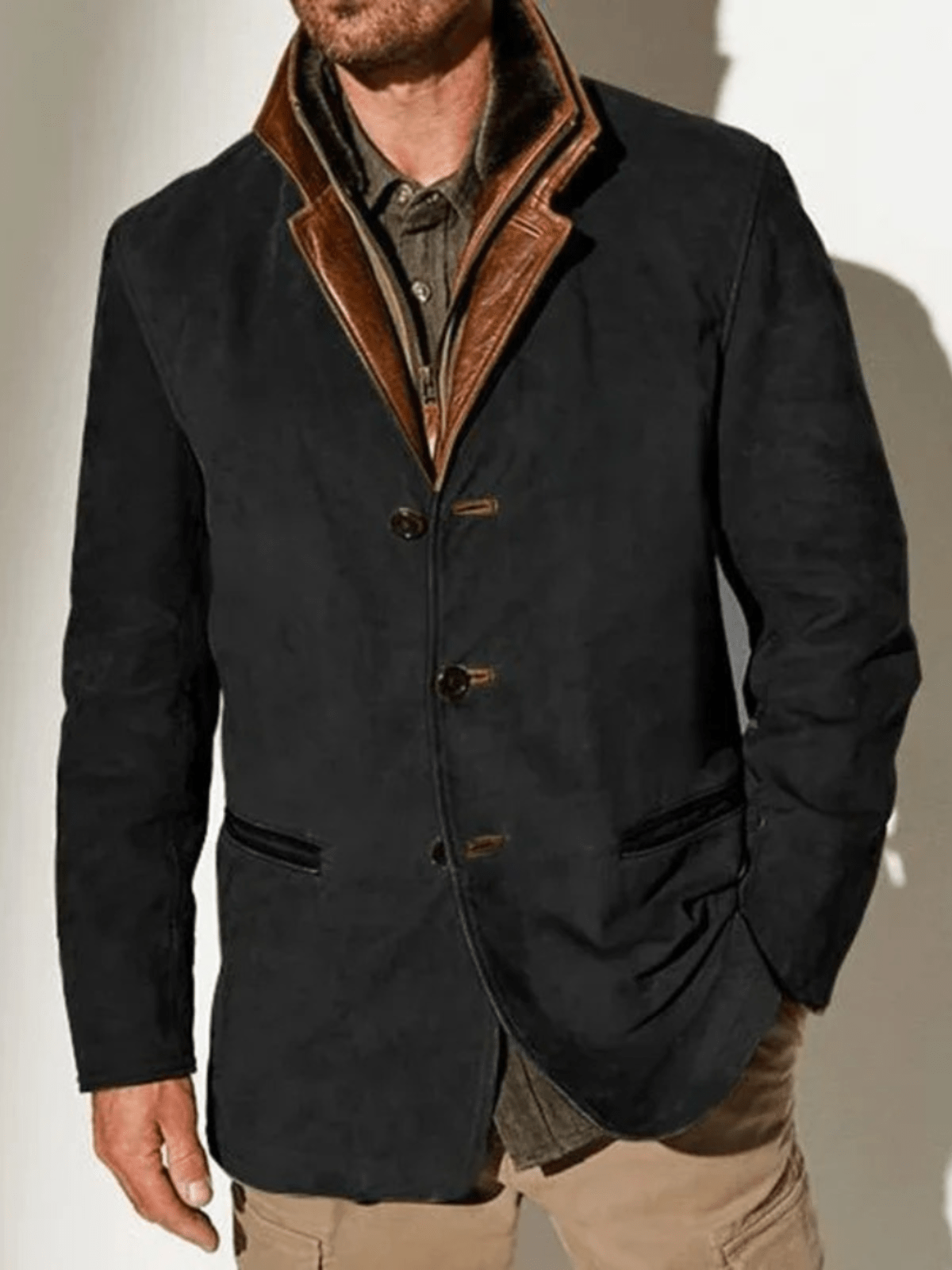 Chaqueta de piel Máximo para Hombre – Elegante, Estilo atemporal y Cómodo