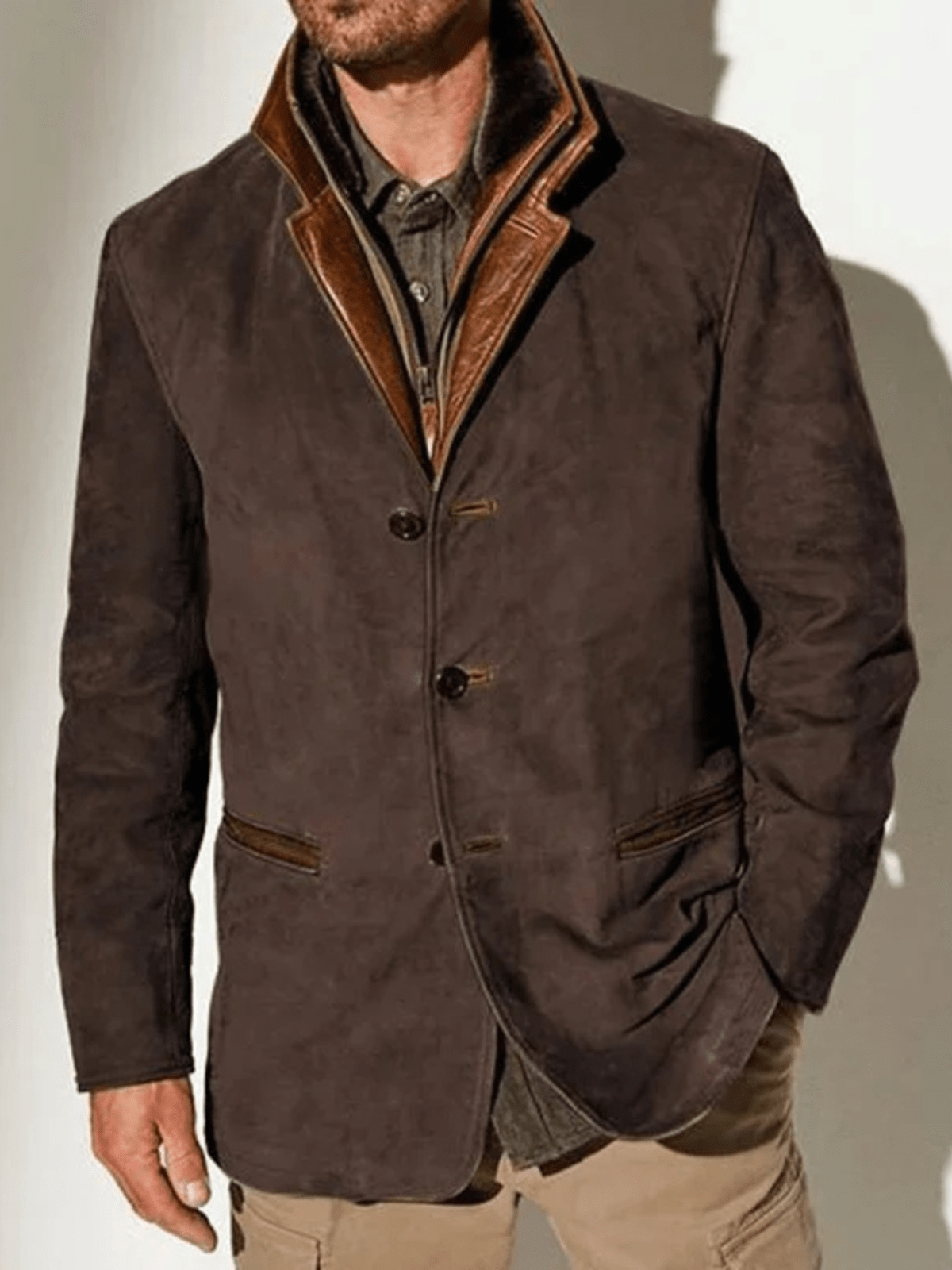 Chaqueta de piel Máximo para Hombre – Elegante, Estilo atemporal y Cómodo